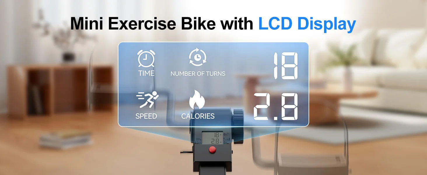 Black Deskercise Bike (Foldable + Bluetooth)