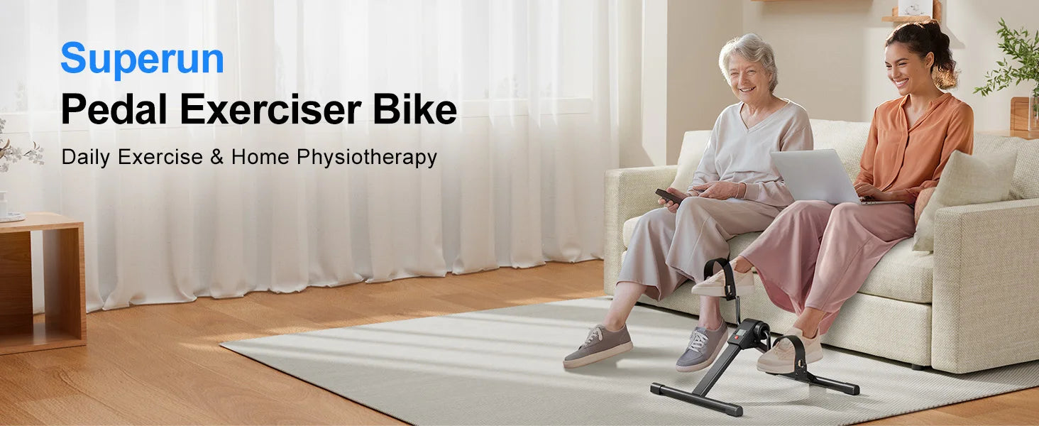 Black Deskercise Bike (Foldable + Bluetooth)