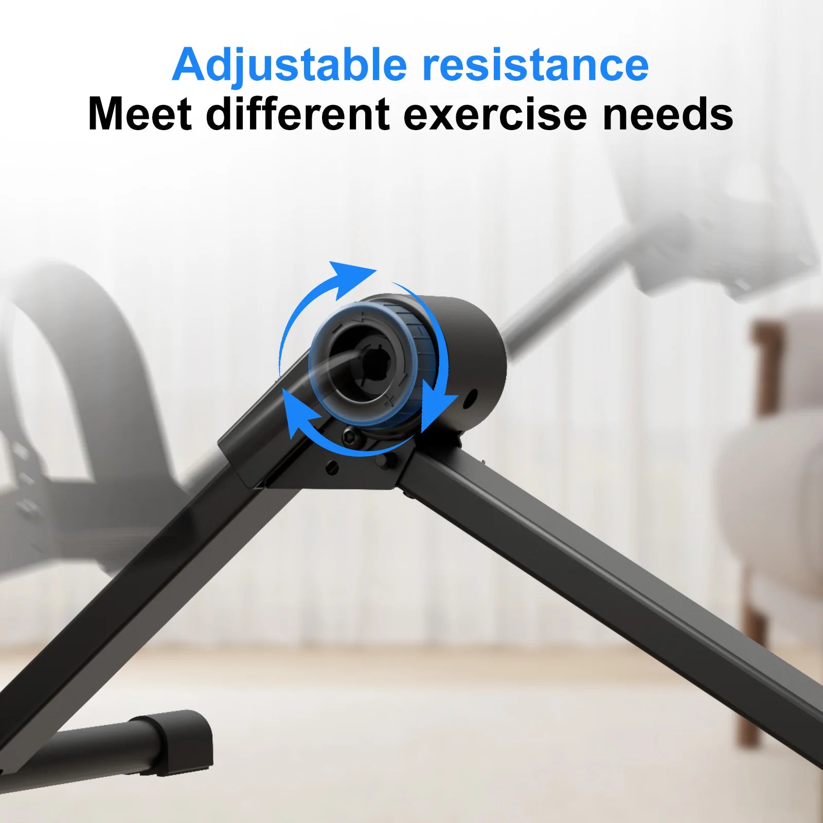 Black Deskercise Bike (Foldable + Bluetooth)