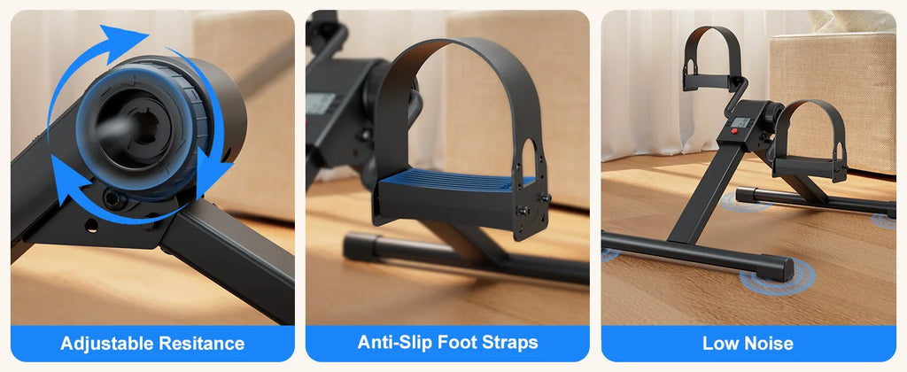 Black Deskercise Bike (Foldable + Bluetooth)
